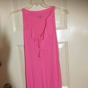 🍁2 for $15🍁 🔥Kaeli Smith ruffled pink sleeveless v neck